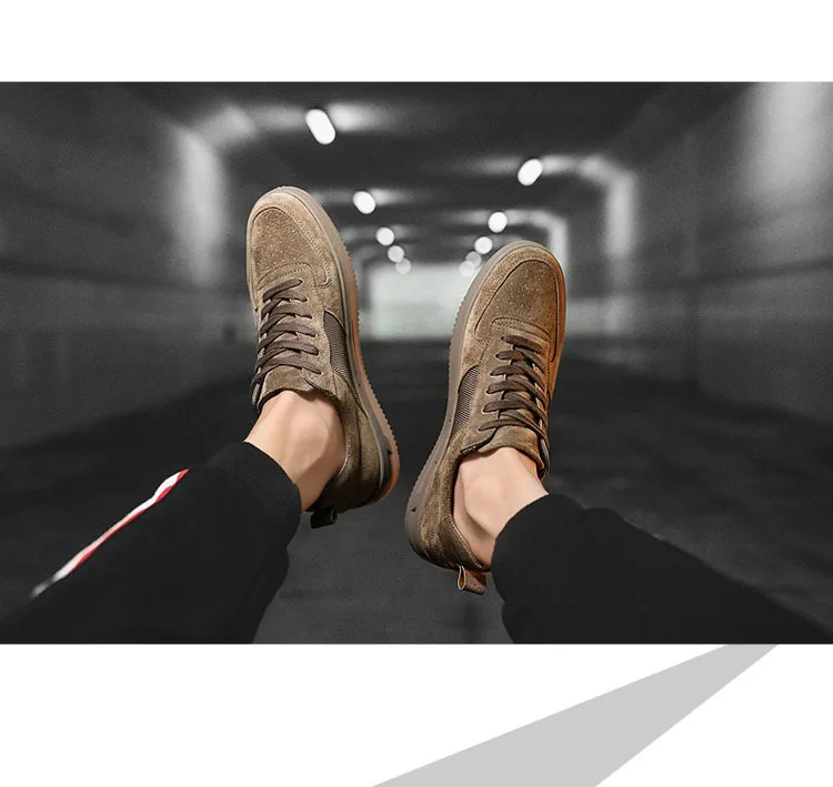 Luxury Brand Men Shoes real Leather Casual brown Shoes Mens Krasovki Spring Autumn Lace Up Men Tenis Fashion Sneakers