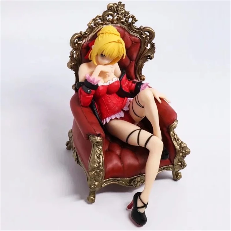 Аниме сексуальная фигурка Fate Stay Night Nero Saber предварительно окрашенные фигурки из