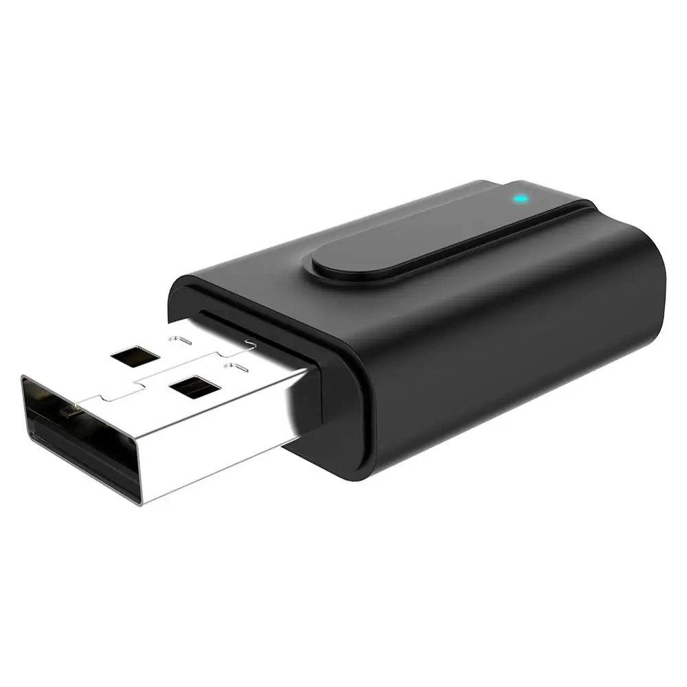 Черный BT 5,0 A2DP Bluetooth передатчик приемник 2 в 1 3,5 мм AUX HIFI стерео аудио USB беспроводной мини-адаптер для динамиков автомобиля ПК ТВ - Цвет: Черный