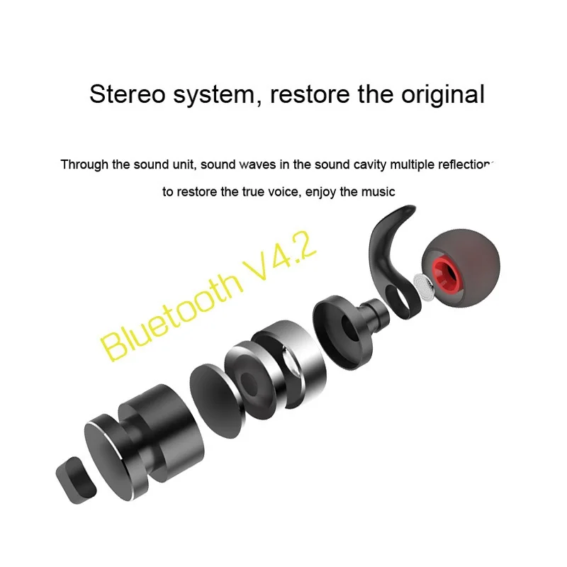 Новейшие беспроводные наушники Bluetooth V4.2 магнитные для телефона с шейным ремешком