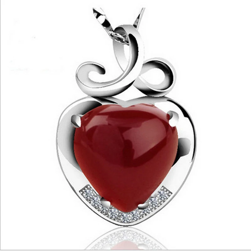 Колье Подвески Ювелирных Изделий В Форме Сердца Агат Горный Хрусталь Кристалл