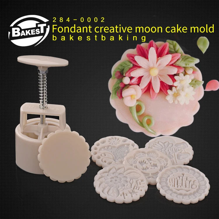 BAKEST пластиковый материал DIY 125 г луна торт плесень с 6 шт штампов|moon cake mold|moon mold