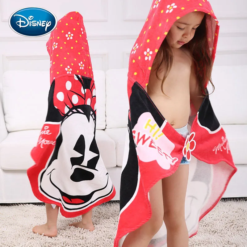 Disney Boy Girl банное полотенце накидка хлопковое детское газовое с капюшоном мягкое