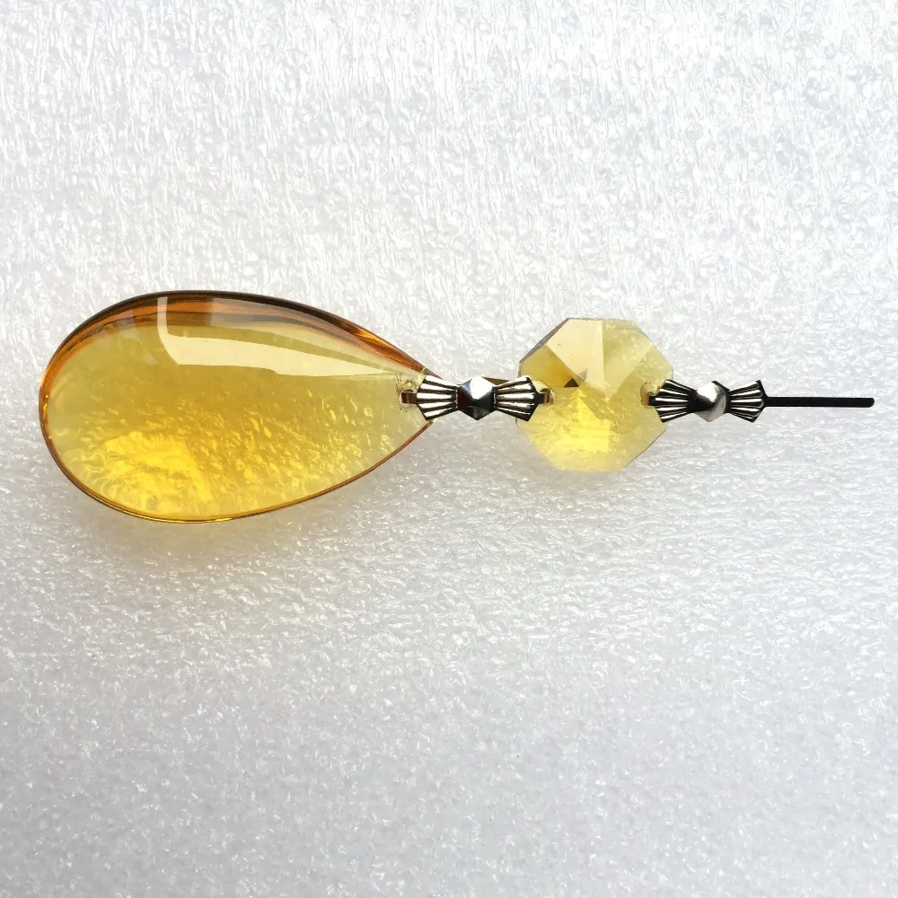 Top Quality 10PCSlot 72mm Sparkle Gold Glass Crystal Wate Drop Pendants for Chandelier Lamp Hanging Parts Even Party Decoration (art.: 3920ce54652ce) - 3920ce54652ce
