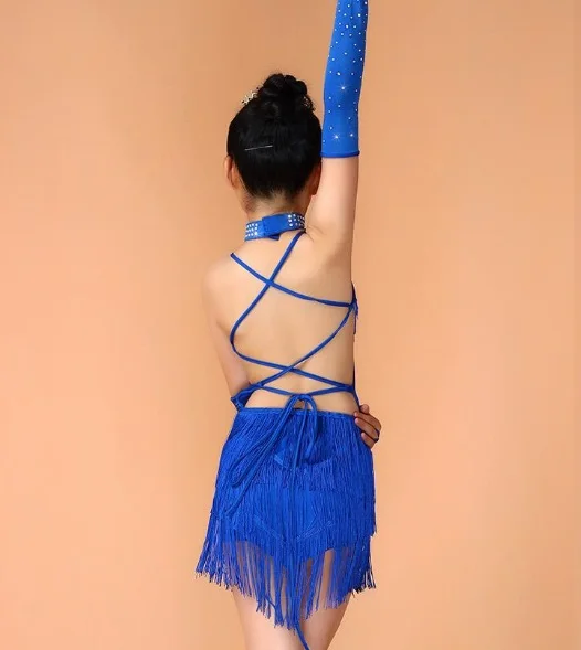 Новинка 2017 женское платье с бахромой и для латиноамериканских танцев блестками