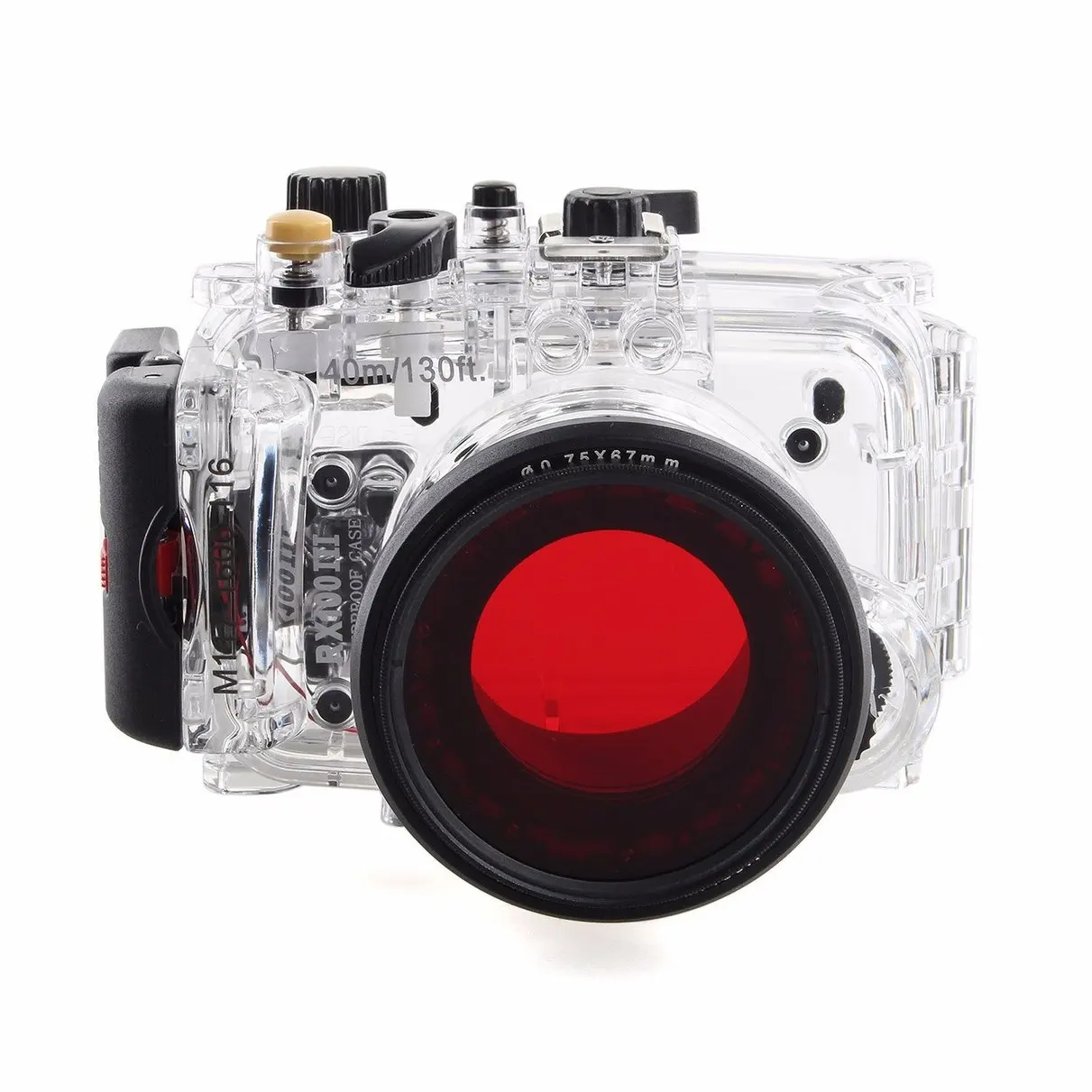 40 м 130 футов Водонепроницаемый подводный корпус чехол для дайвинга Sony DSC RX100 III M3 + 67