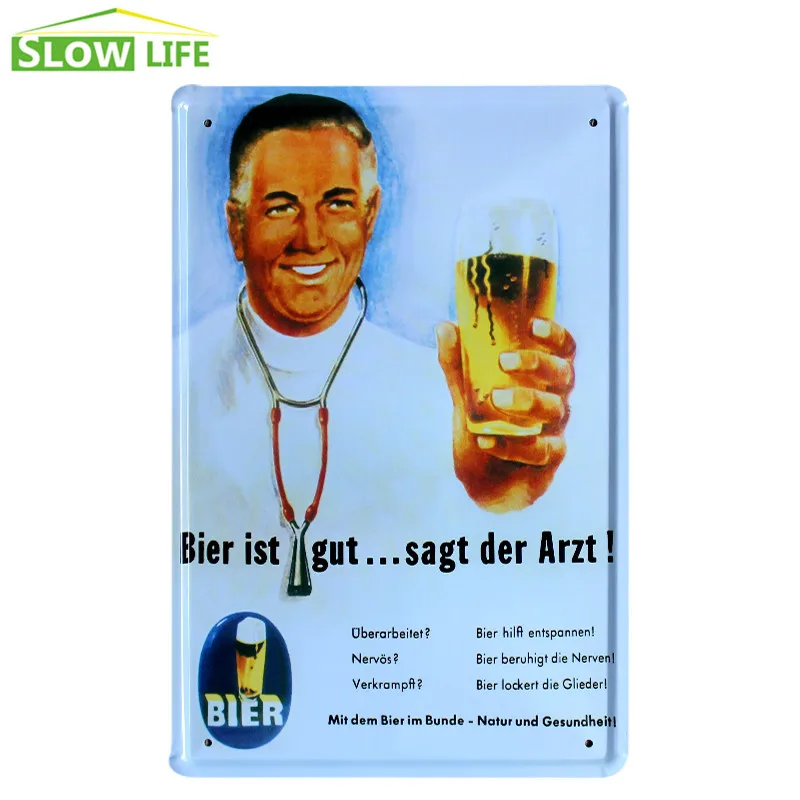 Пиво в пустыне металлическая жестяная вывеска бар Настенный декор оловянный