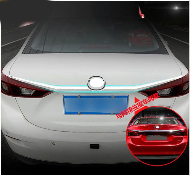 

Хромированная накладка на крышку багажника для MAZDA 3 AXELA 2014 2015 2016, накладсветильник на заднюю дверь, накладка на заднюю фару, накладка на двер...