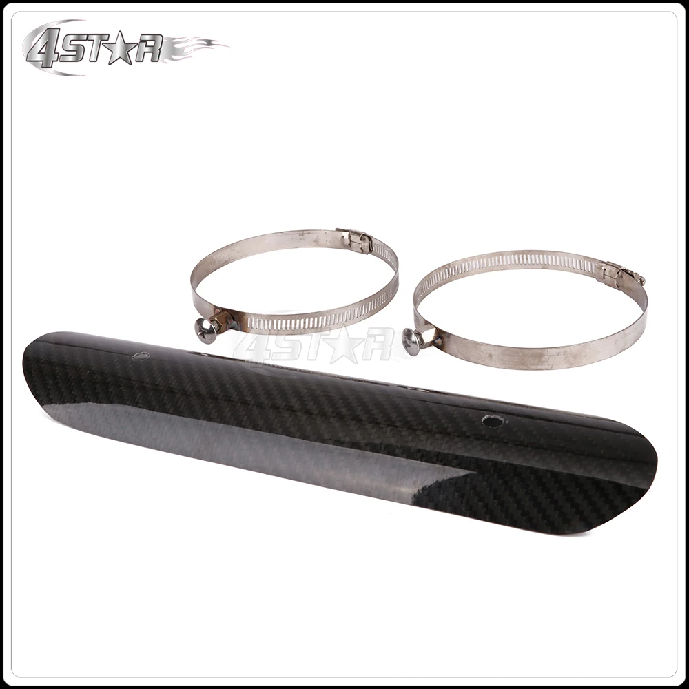 

Motorbike Universal Carbon Fiber Exhaust Muffler Pipe Head Shield Cover Guard For YAMAHA HONDA SUZUKI HONDA KTM Dirt Pit Bike