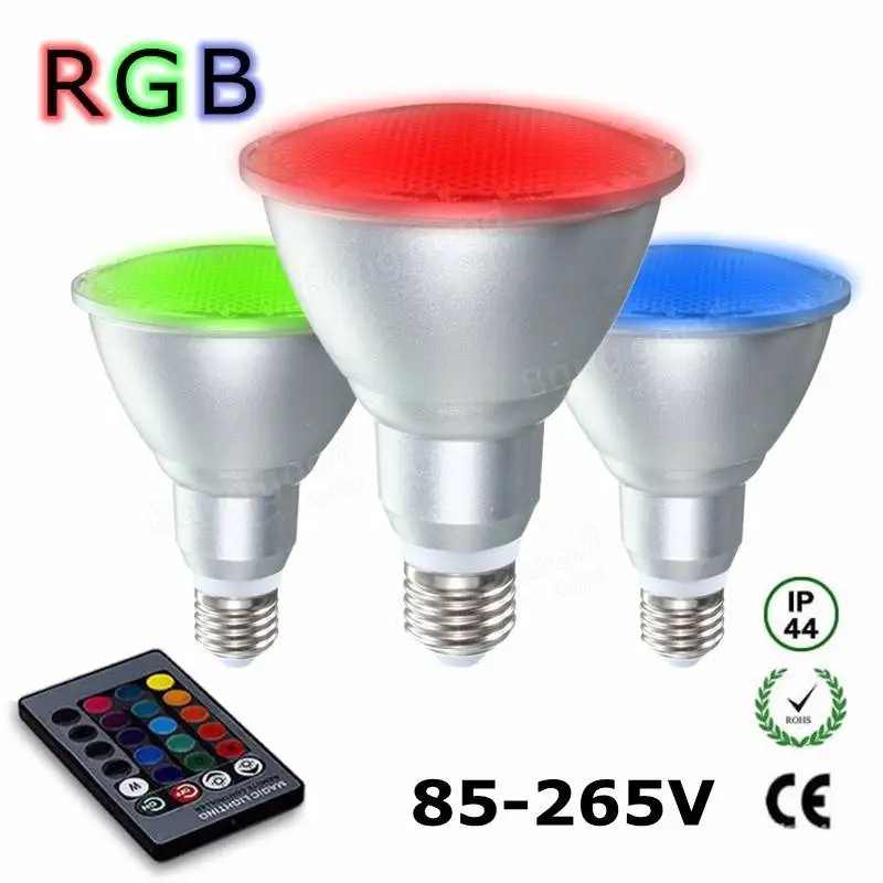 Светодиодный RGB-прожсветильник Тор Par38 20 Вт с регулируемой яркостью алюминиевая