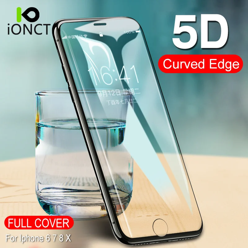 Ionct 5D 9H Экран протектор для айфон 6 плюс защитный защитное Стекло на 7 8 6s plus X