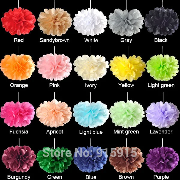 5 шт./лот 6 дюймов (15 см) папиросная бумага Pom Poms Цветочные шары из бумаги ремесла