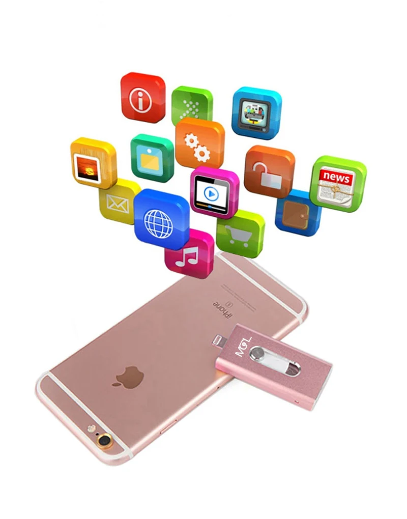 MGL OTG USB флэш-накопитель 8G 16G 32G 64G для iPhone X/8/7 Plus/7/6s Plus/6s/5/5S/SE и ipad iFlash Drive Memory Stick флеш-накопитель