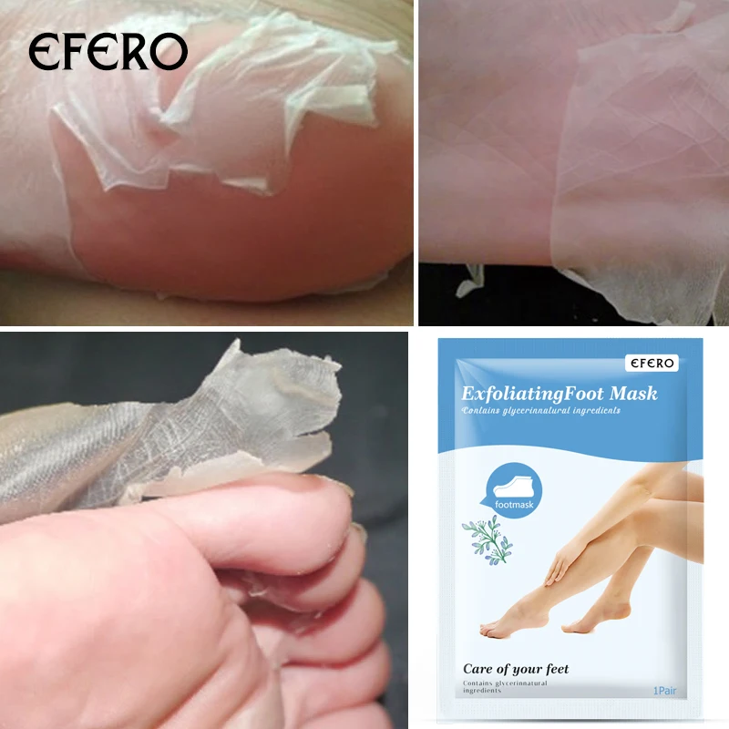 EFERO отшелушивающая маска для ног увлажняющие отбеливающие носки педикюр уход за