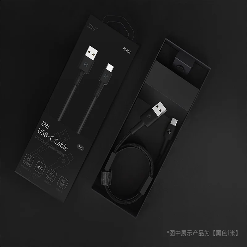 xiaomi ZMI светодиодный usb type-c кабель передачи данных для быстрой зарядки короткий 0,3 м 1 м 2 м Android мобильный телефон usb кабель usb c зарядное устройство