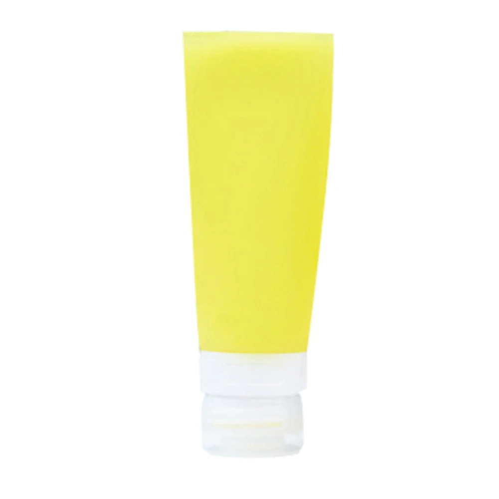 Yellow 80ML Пустые Силиконовые бутылки для путешествий лосьон шампунь Тюбик-Контейнер Косметический портативный - Цвет: Yellow 80ML