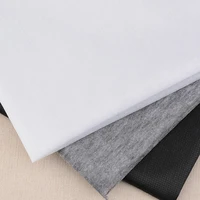100cm 25g 45g white gray black non woven fabric interlinings linings iron on sewing patchwork single sided adhesive 1pc