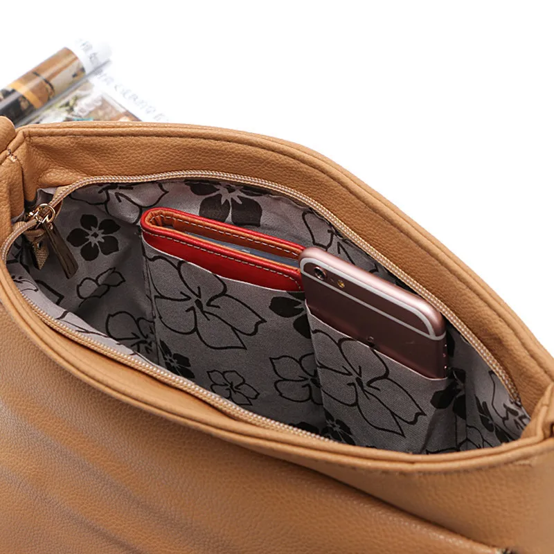 Женская сумка мессенджер из искусственной кожи с цветочным принтом винтажная