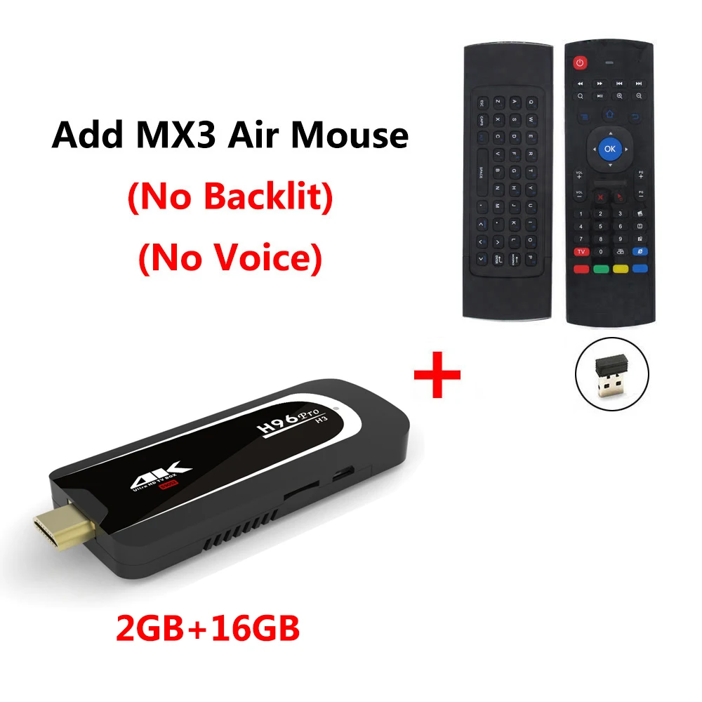 2GB 16GB add MX3 Мини-ПК H96 Pro H3, 2 Гб ОЗУ, 16 Гб ПЗУ, 2,4 ГБ, 5 Гб, Wifi, Smart Android 7,1, ТВ-приставка Amlogic S905X, четырехъядерный ТВ-накопитель, 4K HD медиаплеер - Цвет: 2GB 16GB add MX3