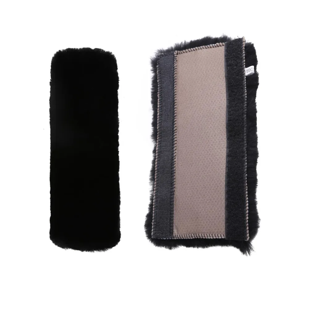 2 шт Пышная юбка из овечьей кожи Накладка для ремня безопасности автомобиля