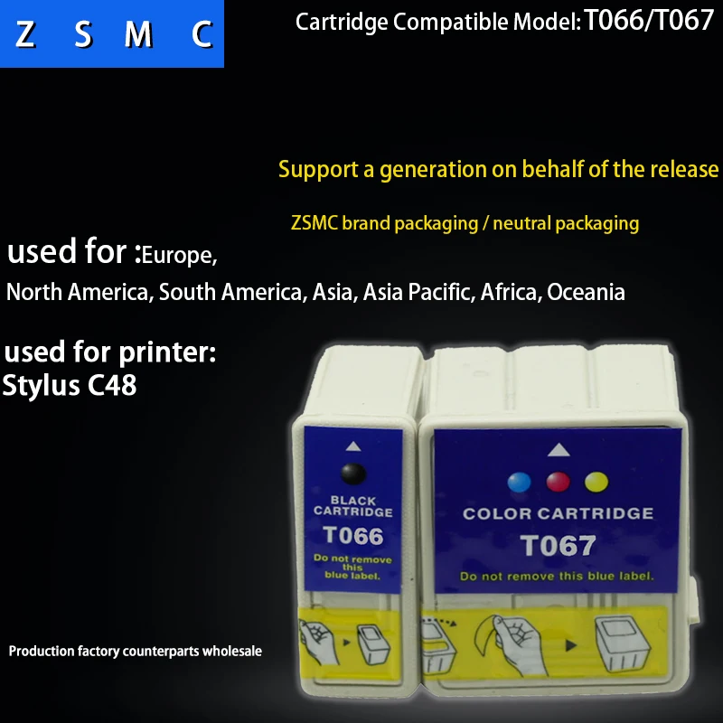 Совместимый с T067 T066 чернильный картридж для принтера epson c48 2 шт.|ink cartridge|ink cartridge for