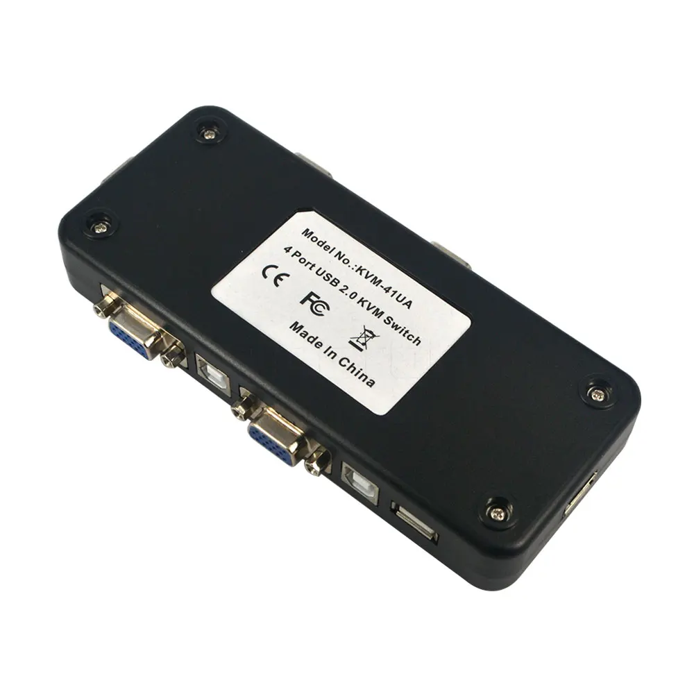 Kebidumei 4 порта USB 2 0 KVM VGA SVGA переключатель Hub Box селектор адаптер с шт. кабель для ПК