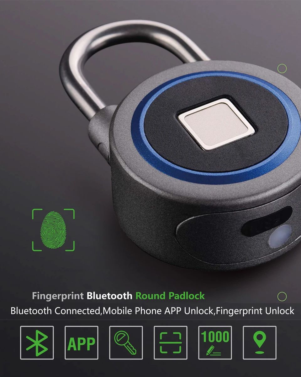 DAYTECH замок с отпечатком пальца, Bluetooth, умный электрический дверной замок, перезаряжаемый аккумулятор, Противоугонная защита для дома/спортзала