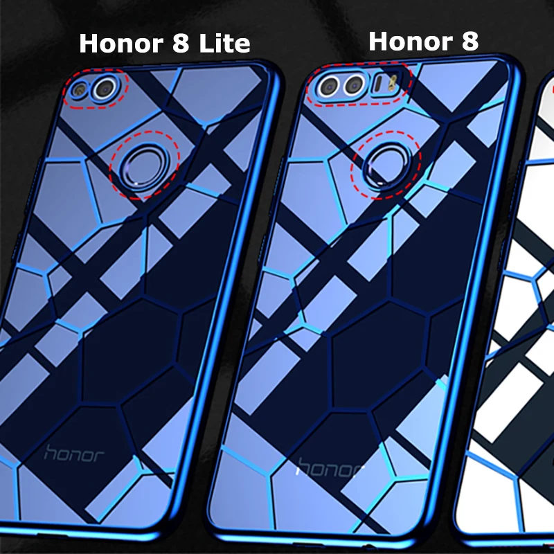 Чехол на Honor 8 Lite Чехлы для huawei чехол Хонер Honor8 крышка прозрачная Coque Pro V9 Роскошные