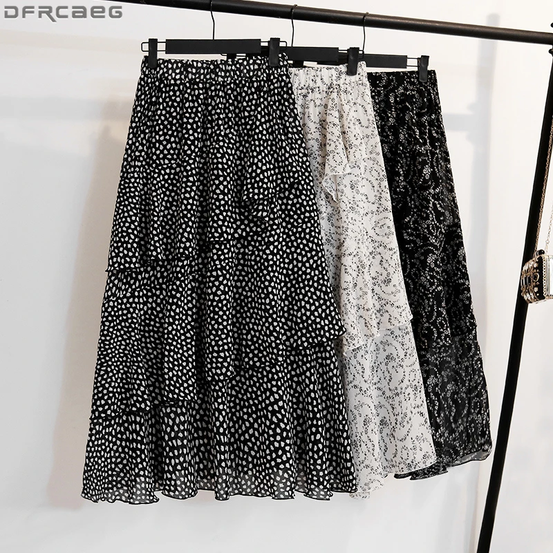 Повседневные летние юбки размера плюс с эластичной резинкой на талии Jupe Femme топ