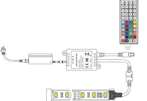 BSOD 12 В 44keys ИК-пульт дистанционного управления для RGB SMD 3528 5050 Светодиодные ленты свет строка огни/6a для 5 метров