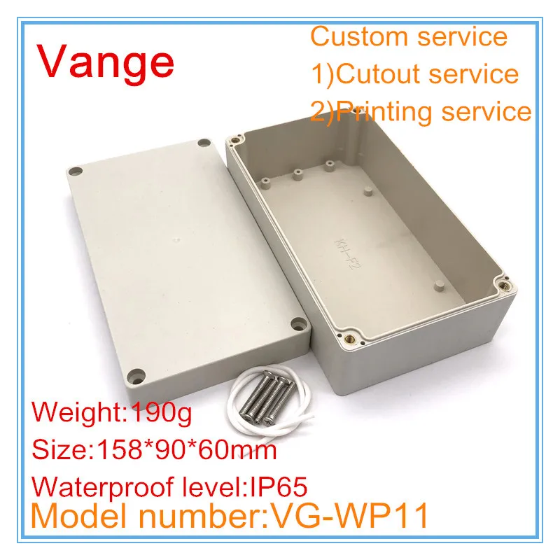 2pcs/lot injected plastic material junction box IP65 ABS waterproof enclosure housing for PCB 158*90*60mm | Обустройство дома