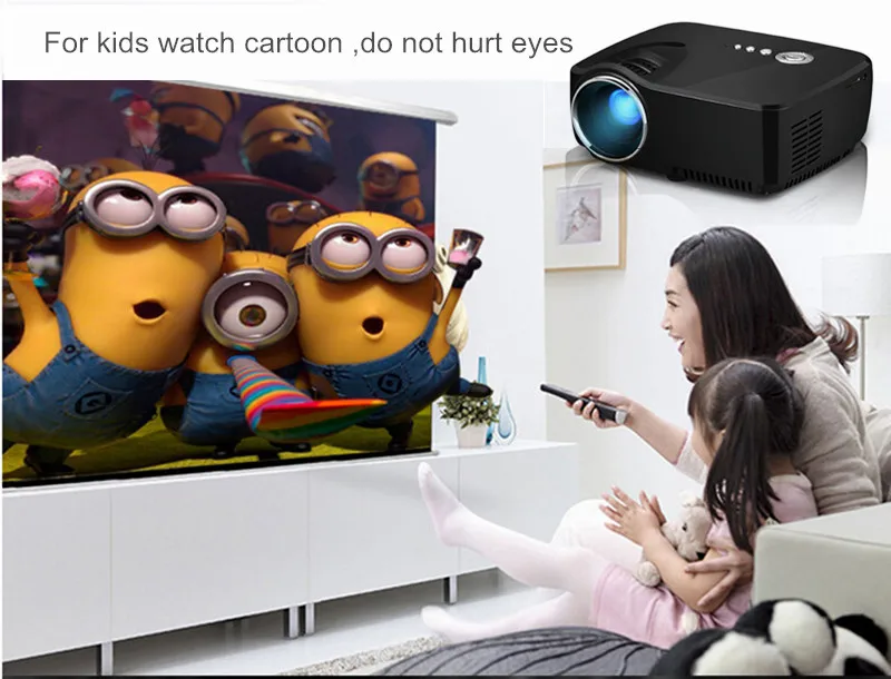 New GP70 HD mini projecotr USB Video Game support 1080P Home Theater LCD HDMI lcd LED Projector Beamer free shipping |