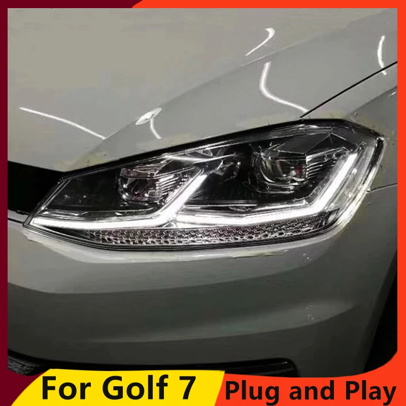 Автомобильный Стайлинг KOWELL для VW Golf 7 фар MK7 светодиодный ная фара DRL линза двойной