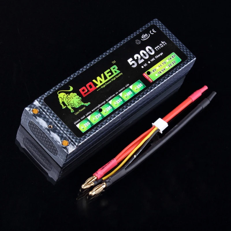 

Liopy для радиоуправляемого автомобиля, 1 шт., литий-полимерная батарея LION POWER 2S 7,4 В, 5200 мАч, 30C, HSP1:8/10