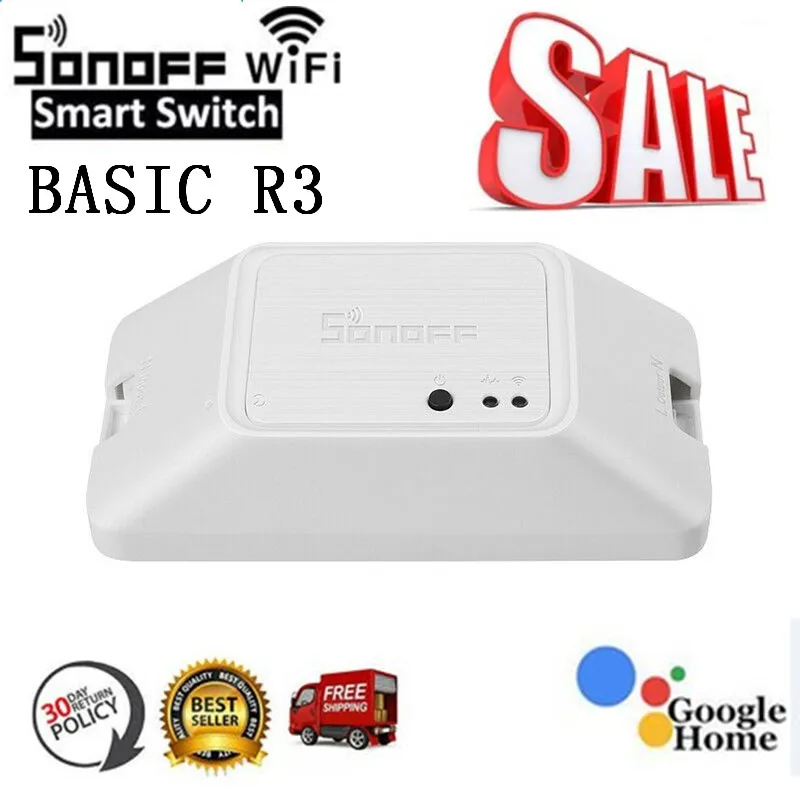 SONOFF базовый R3 умный Wi-Fi переключатель светильник таймер Поддержка app/LAN/голосовой пульт дистанционного управления DIY режим работает с Alexa Google Home