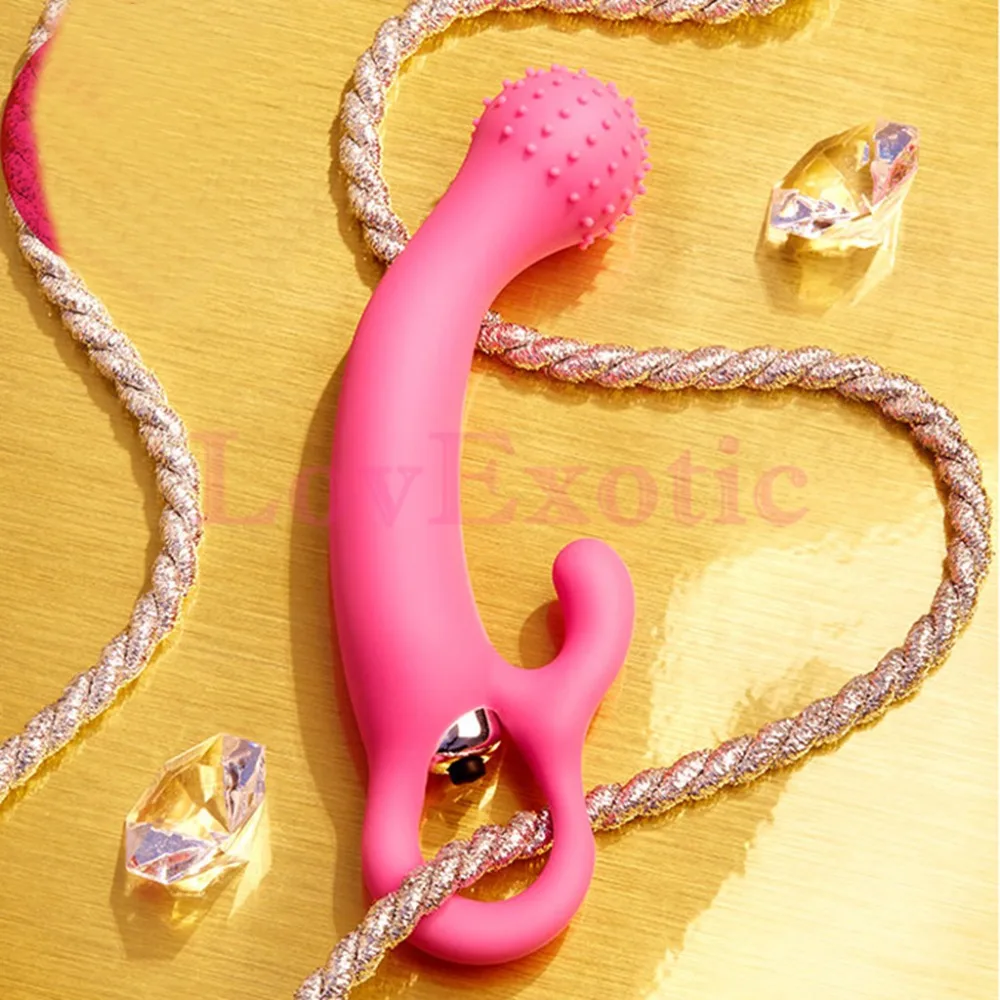 Розовый 10 скоростей силиконовый пунктирной линии бутон G-spot Стимулятор палочка