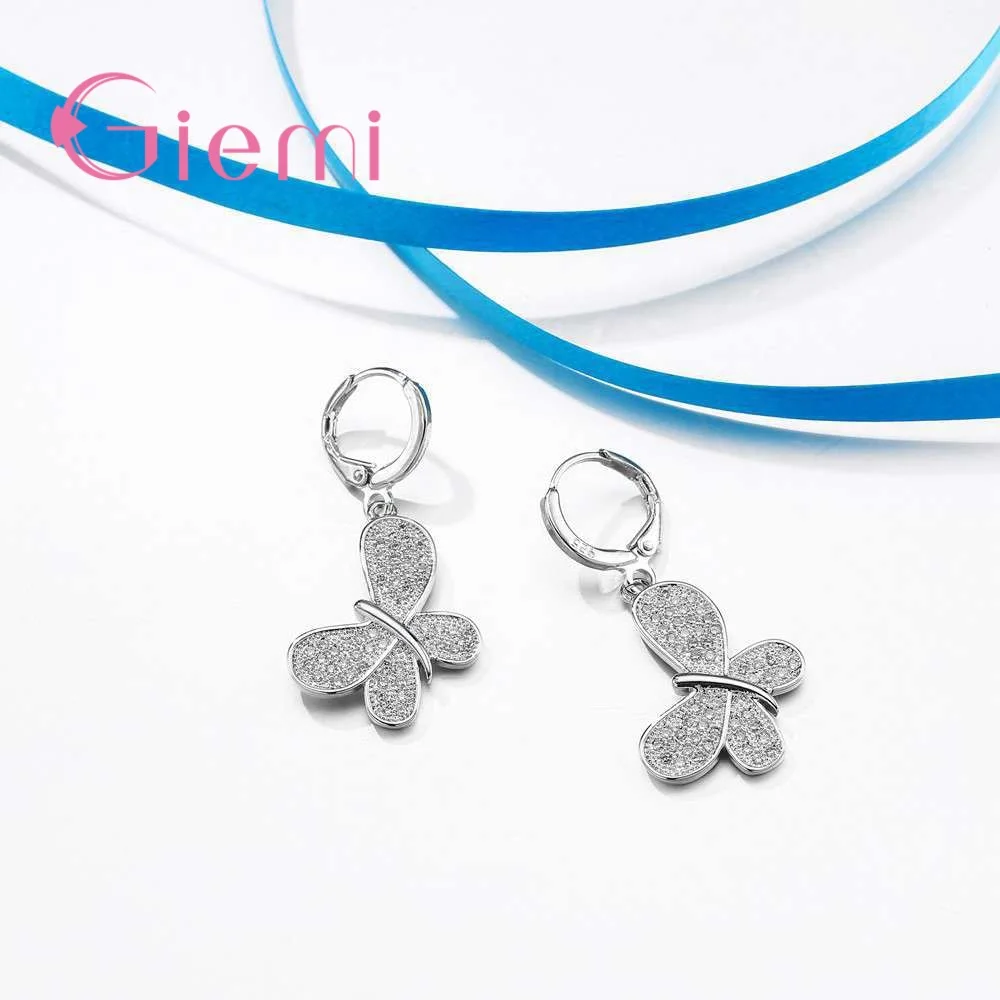 Роскошные кристаллические Женские Ювелирные изделия Набор Buttlefly дизайнерские