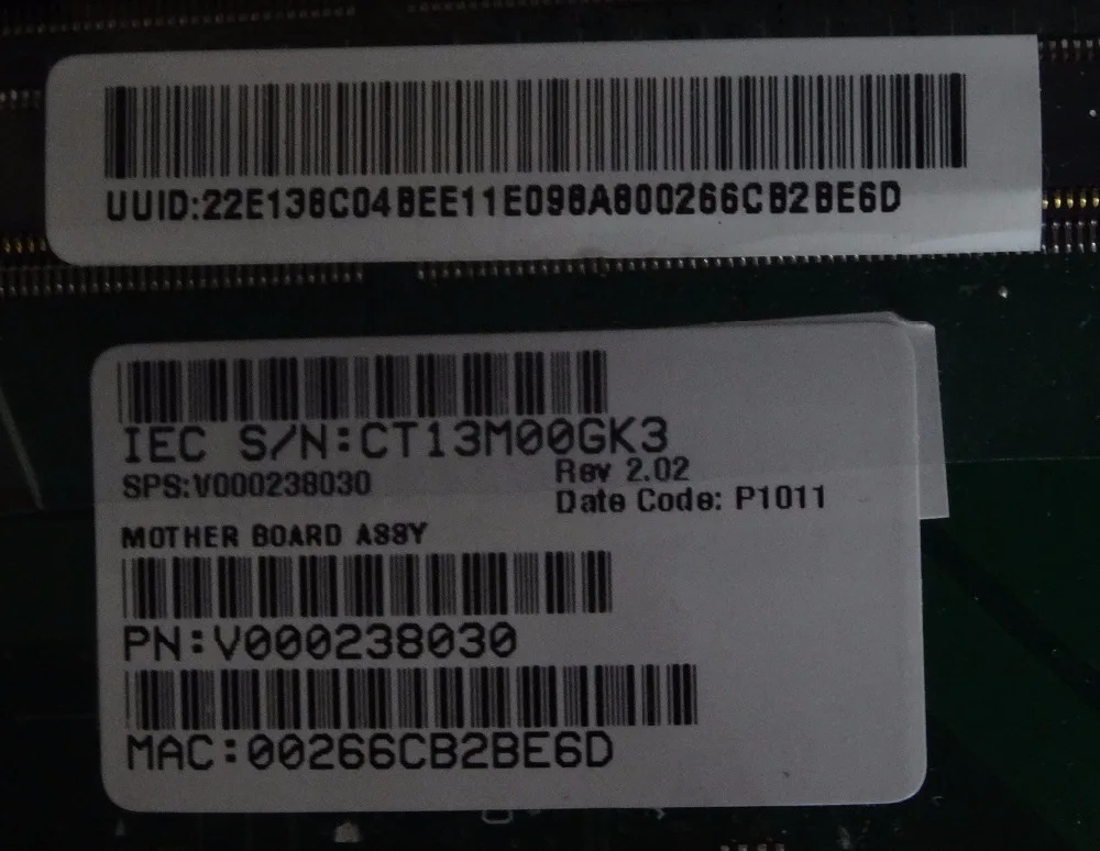 

V000238030 Toshiba Satellite C600 6050A2381501-MB-A02 216-0774009 GPU HM55 DDR3