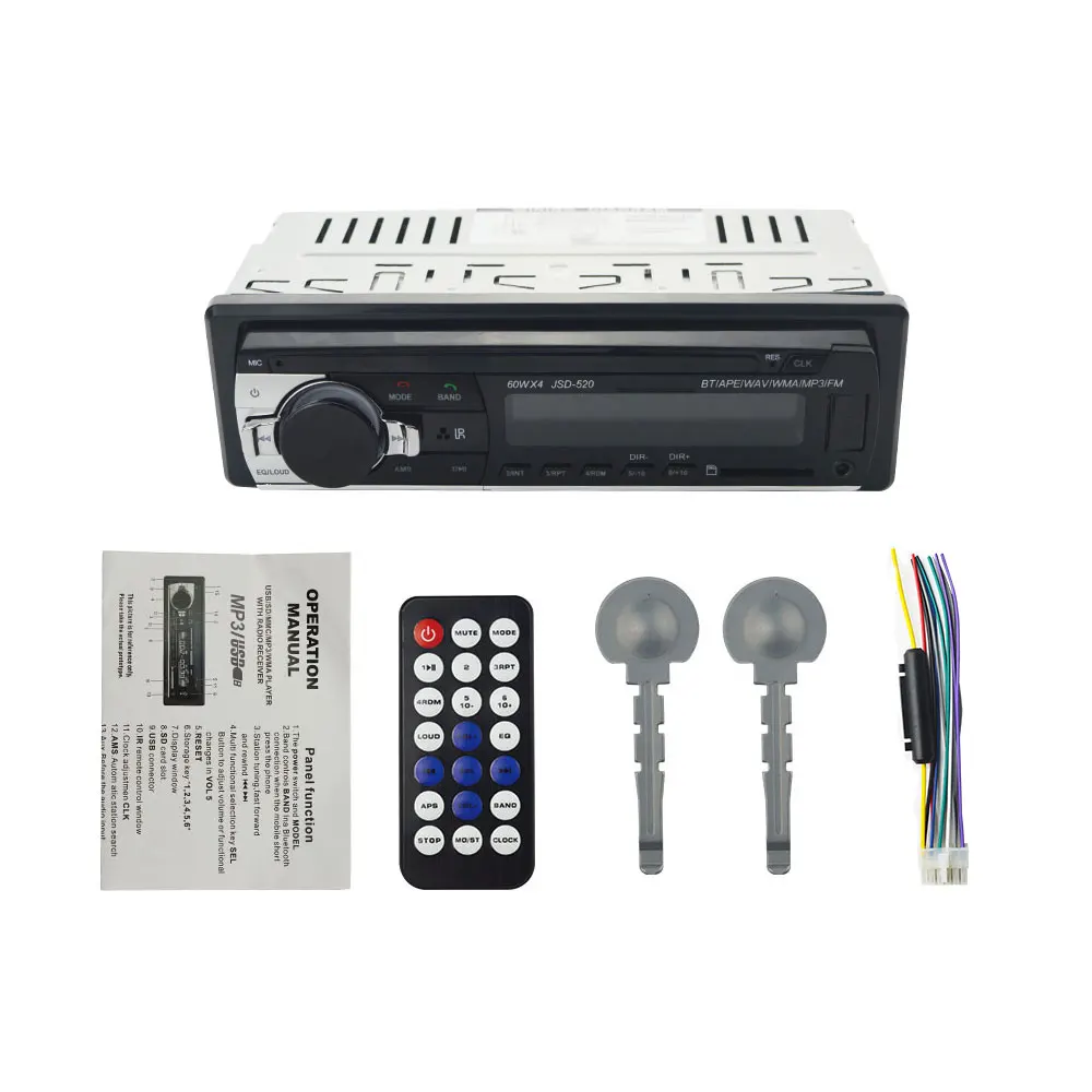 Mp3 Автомагнитола Bluetooth 1 Din 12 V стерео плеер AUX IN MP3 FM/пульт дистанционного