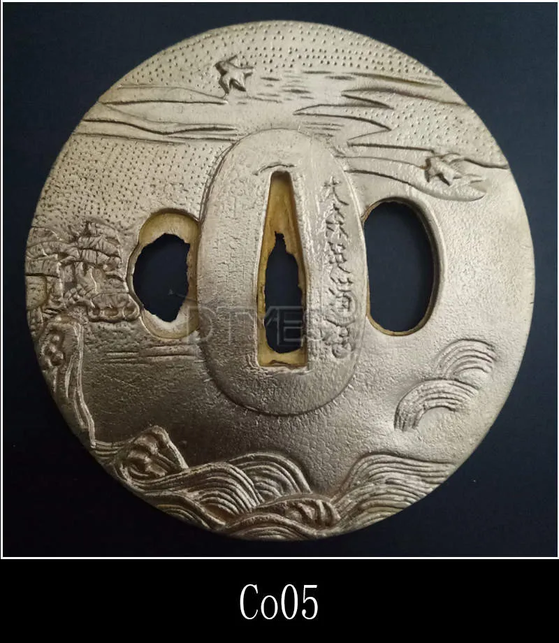 Высокое качество японские аксессуары для мечей Tsuba медная защита меч фитинги для Катана вакизаши Танто Co01-Co16