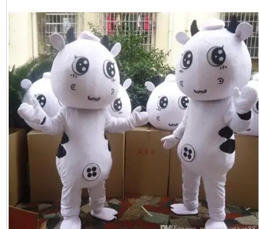 

New Adult Cute Lovely Kids Cow Character Party Mascot Costume Christmas Fancy Dress Halloween Mascot Costume Free Ship