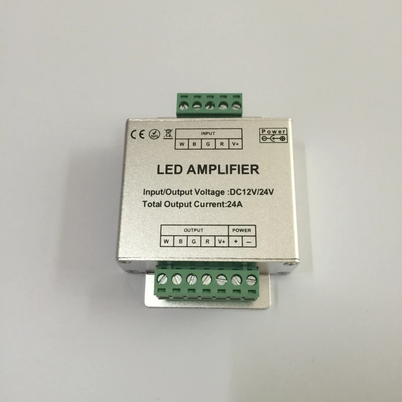 

LED RGBWW amplifier aluminum 12 -24V 24A 6Ax4 channel for RGBW led strip