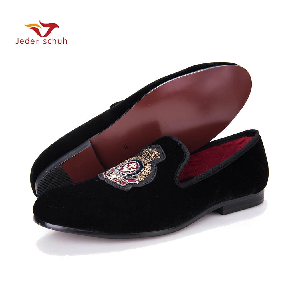 Jeder Schuh/Новинка Стильная мужская бархатная обувь с вышивкой ручной работы мужские