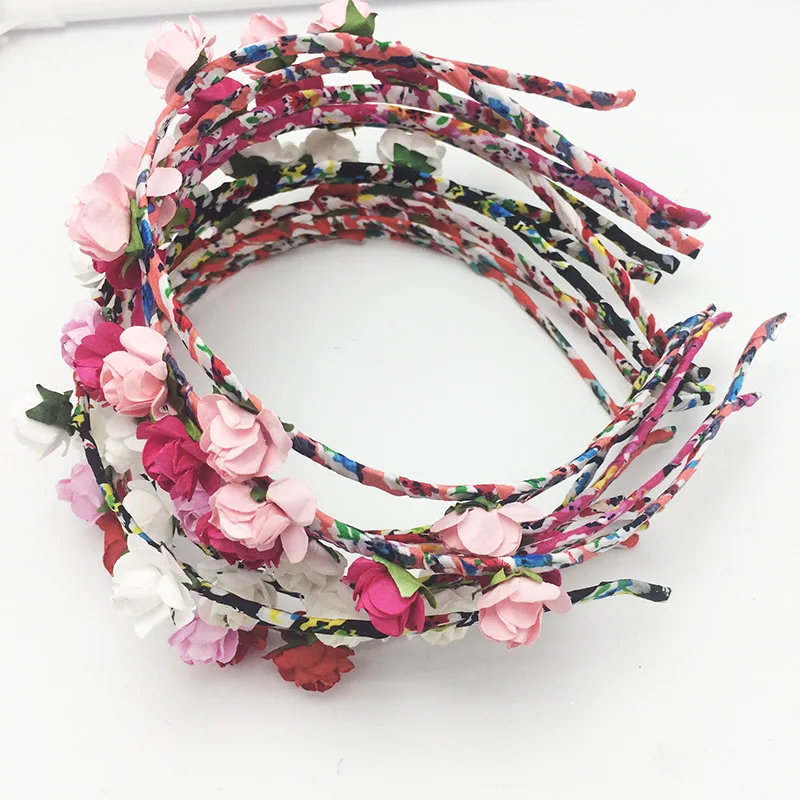 dream-it-possible fashion beautiful flower hairbands flowers headband wedding Bohemian Style Wreath Wedding Floral Garland Hair | Украшения