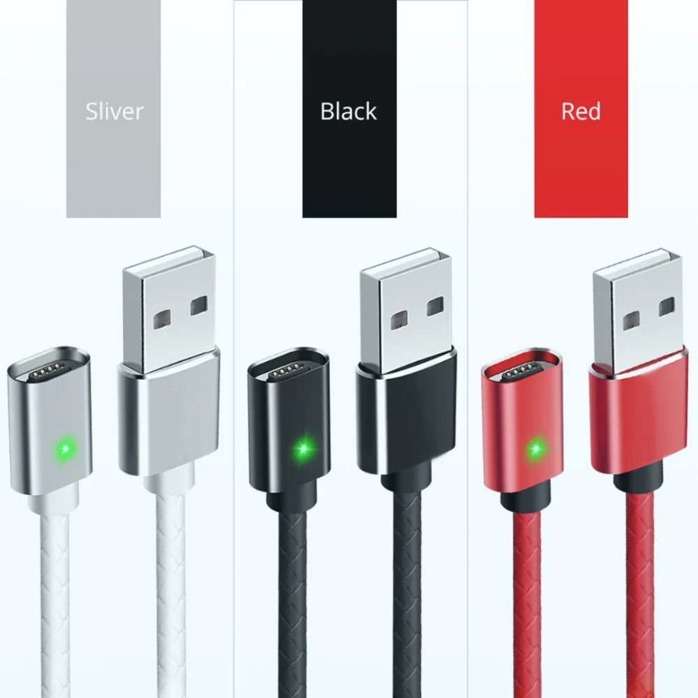 1 м Магнитный кабель Micro usb type-C кабель для iPhone Android 3A Быстрая зарядка USB C магнитное зарядное устройство для телефона samsung S10 Xiaomi 8