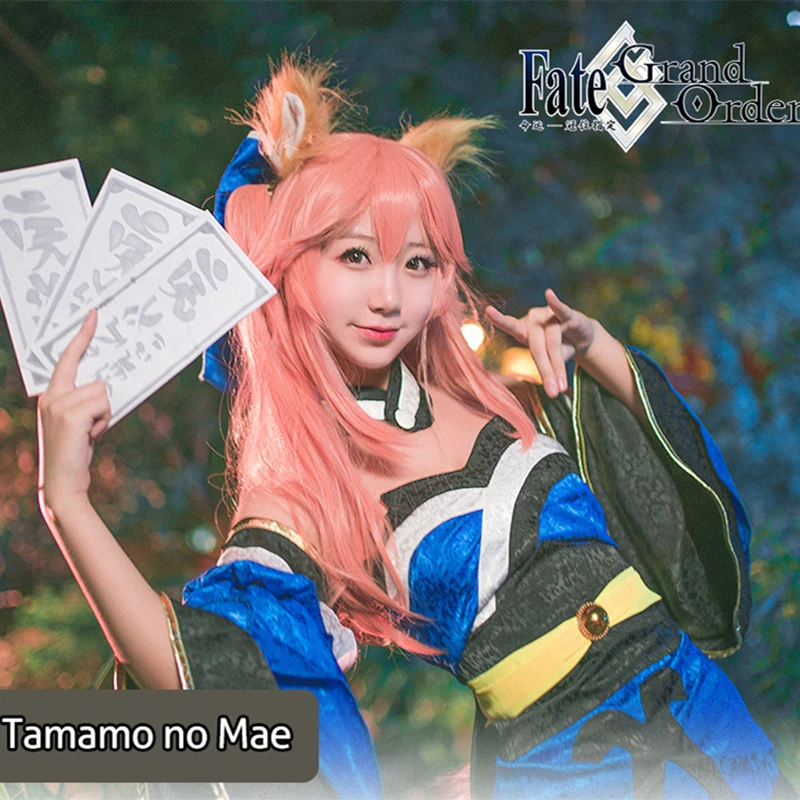 Fate Grand Order Tamamo no Mae FGO Kimono Cosplay Costume Full Set Women COSPLAYONSEN | Тематическая одежда и униформа