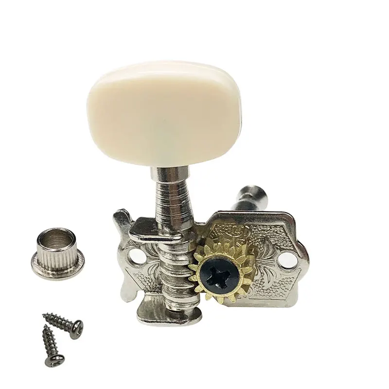 New B106 3 Left and Right Economy Open-gear Ukulele Tuners Zinc Silver Alloy Machine Heads Chord Button Knobs | Спорт и развлечения
