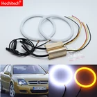 Для Opel Vectra C 2002 2003 2004 белый и желтый двойной цвет хлопок комплект светодиодов глаза ангела halo Кольцо DRL сигнал поворота светильник