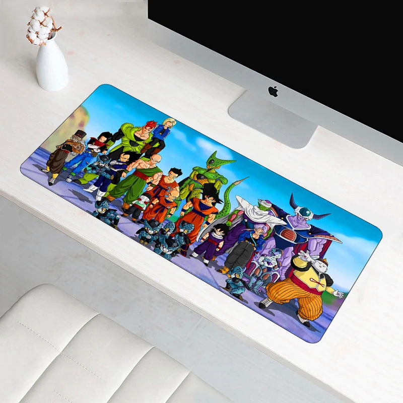 60x30 см аниме DRAGON BALL Z коврик для мыши XL Большой Противоскользящий с обработанным краем клавиатура со встроенной мышью коврик для ноутбука Настольный компьютер коврики для Кабинета