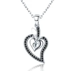 Новое сердце Романтический поступление 925 стерлингового серебра ювелирные украшения мода цветок Обручальное ожерелья и кулоны для женщин K007